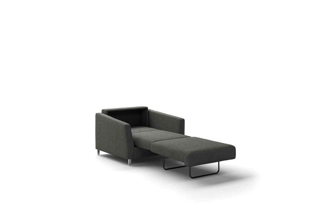 Monika Cot Size Chair Sleeper - Oliver 515 - 217/6 Chrome